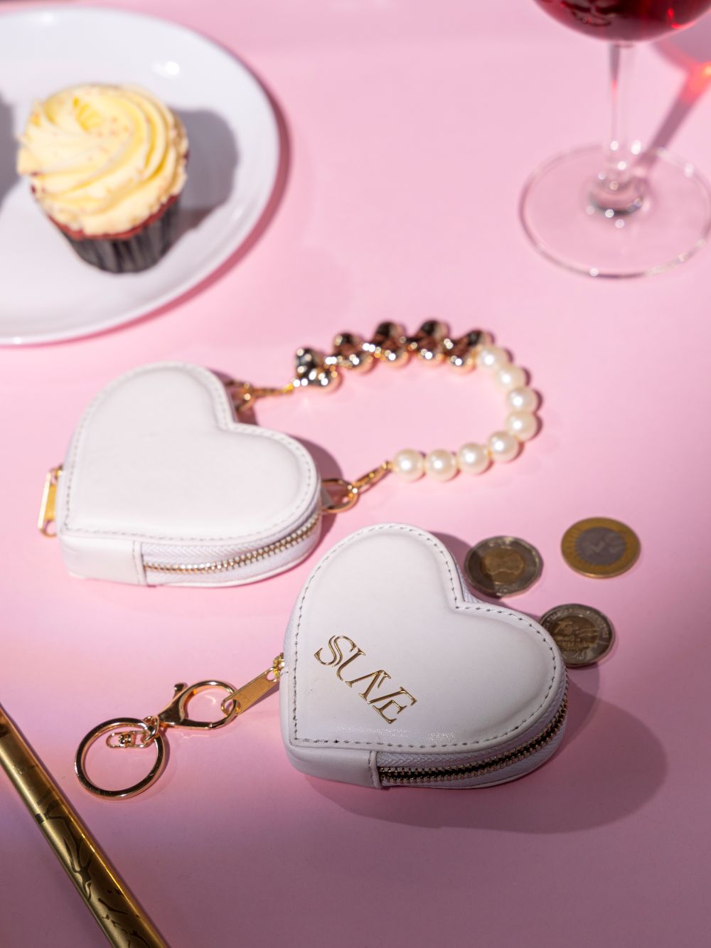 White Love Lock Mini Heart Bag