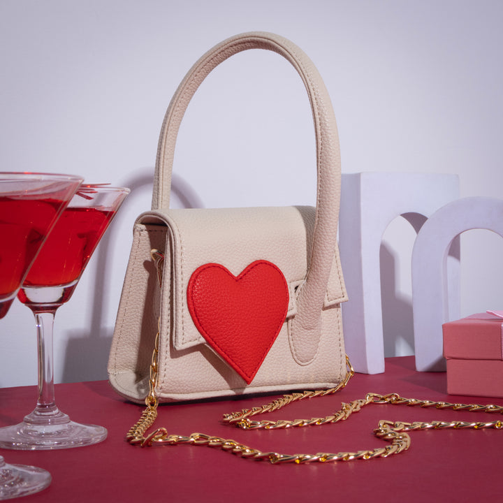 Off-White Heartbound Tote Mini - Suave Bags Off White