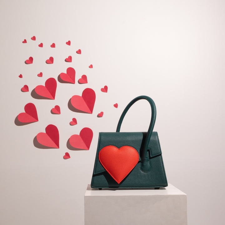 Emerald Green Heartbound Tote - Suave Bags