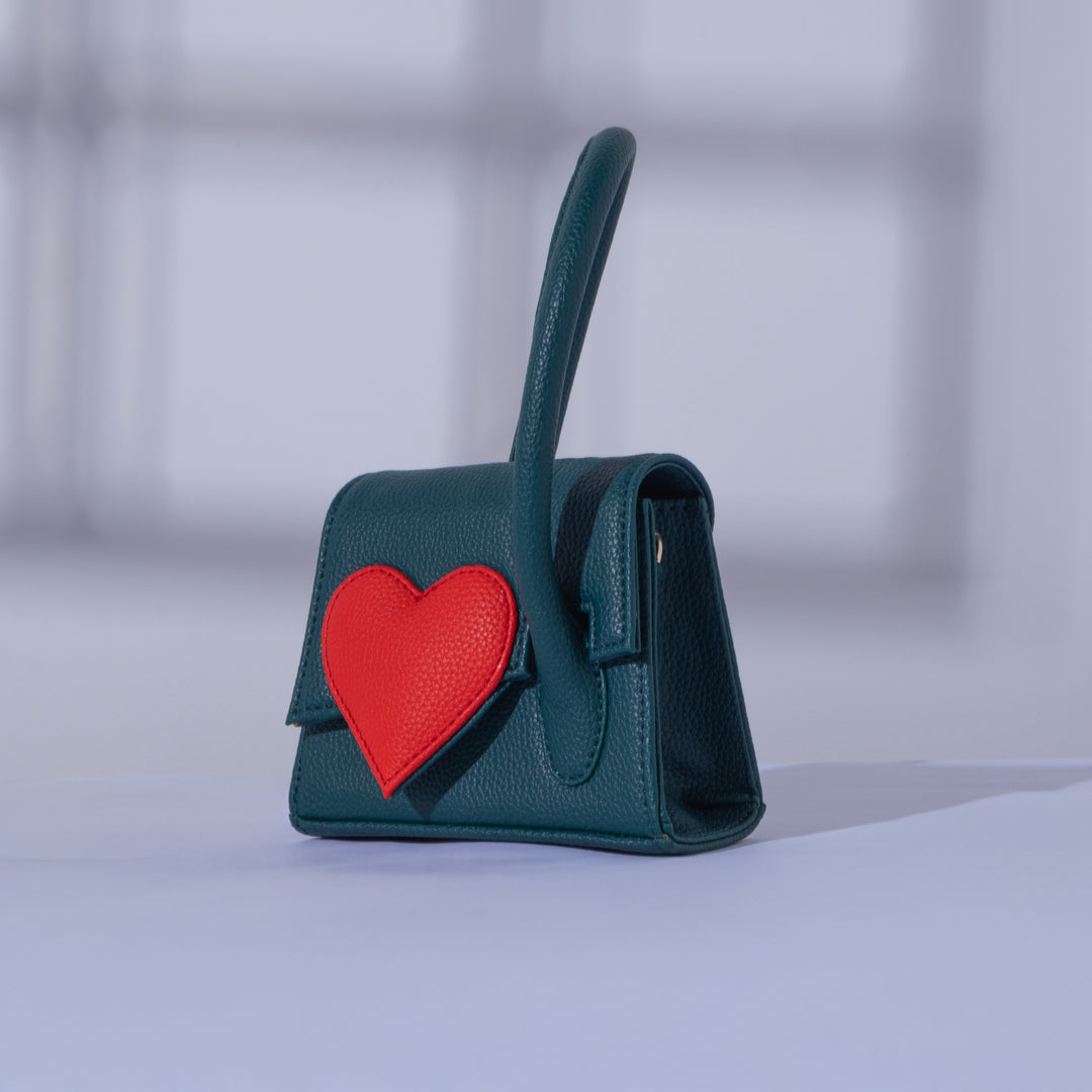Emerald Green Heartbound Tote Mini - Suave Bags Emerald Green