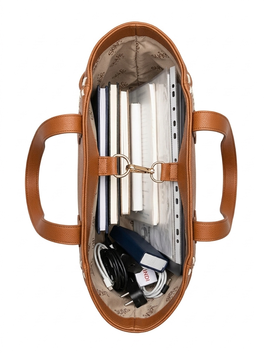 The Sienna Stitch Tote - TAN