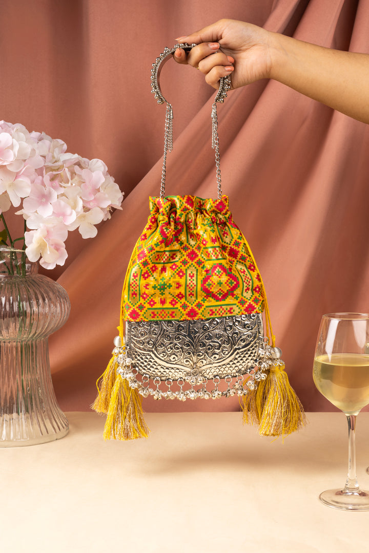 Yellow Patola Bliss Bag - Suave Bags