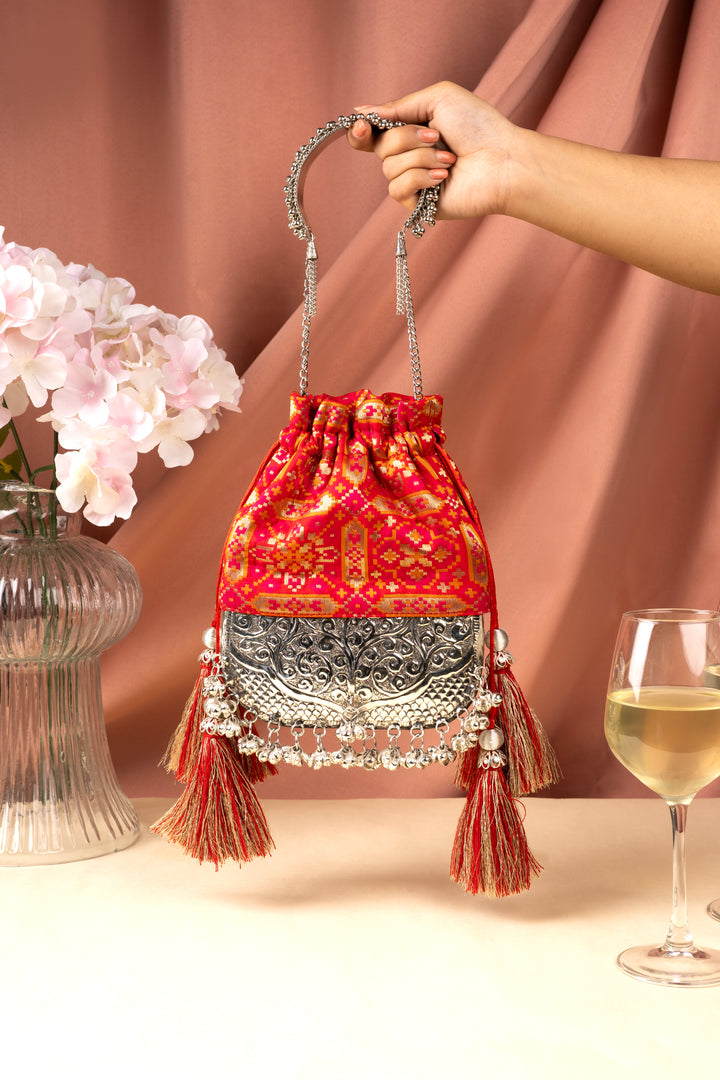 Red Patola Bliss Bag - Suave Bags