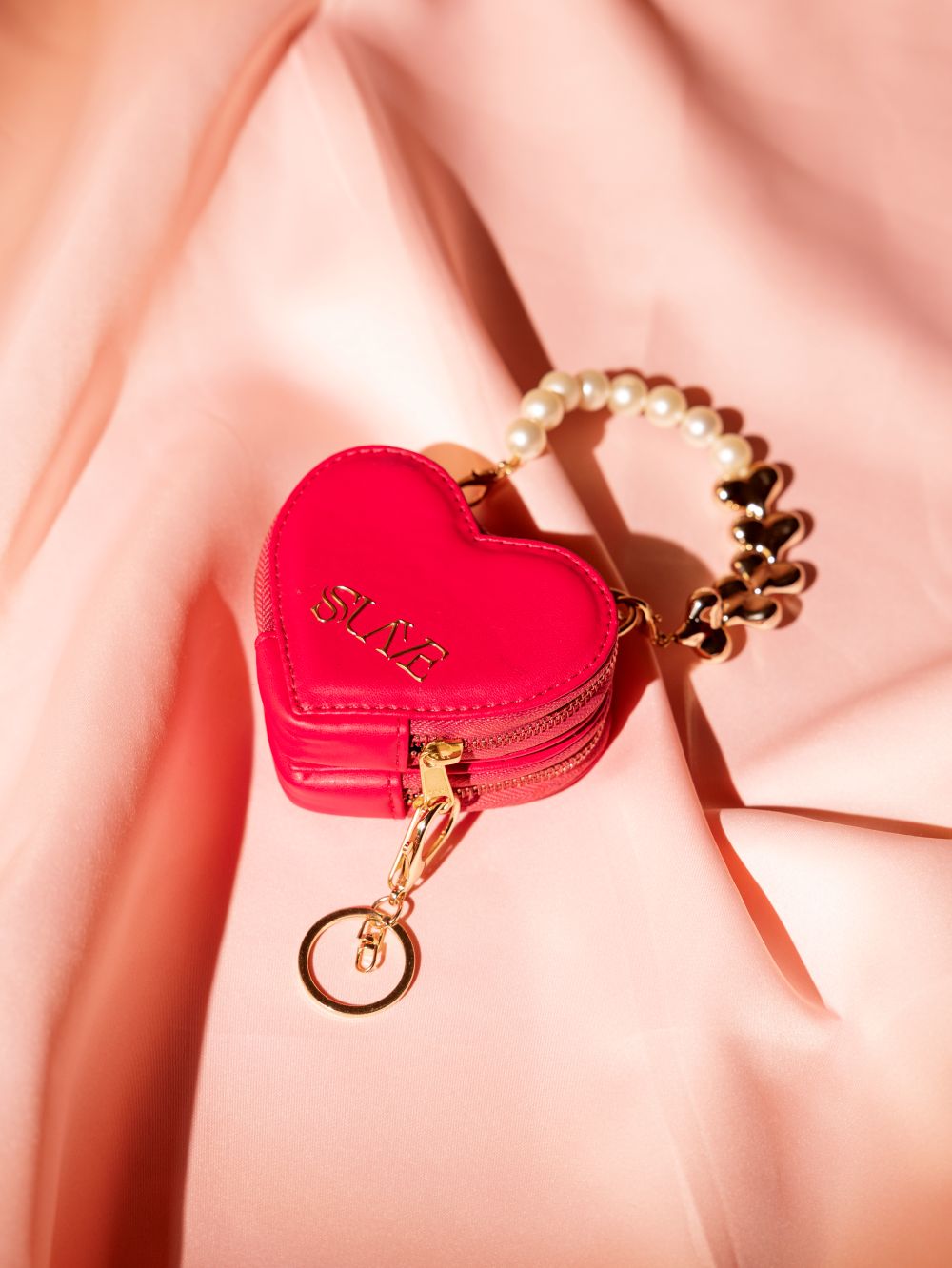 Fuschia Pink Love Lock Mini Heart Bag