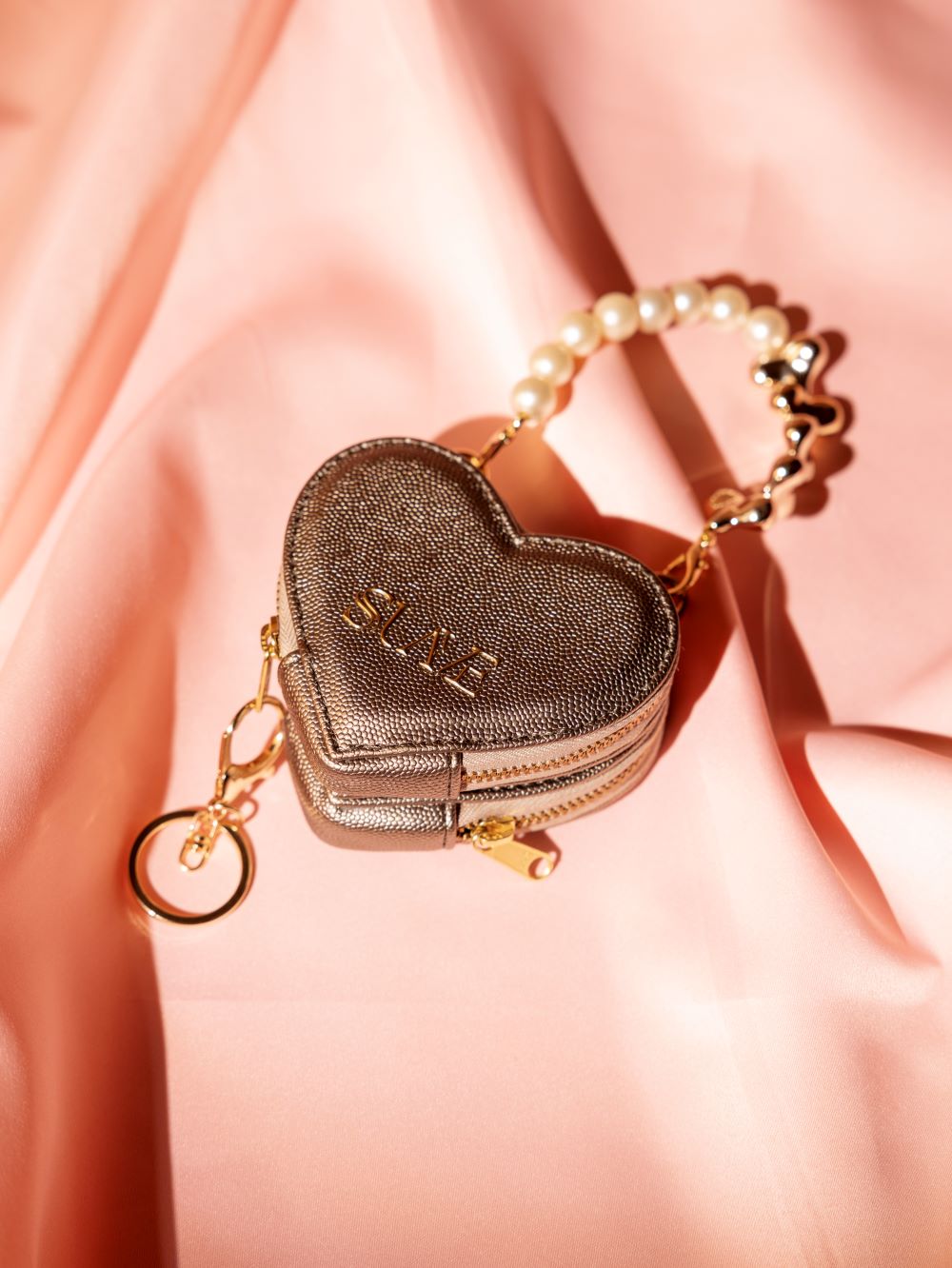 Bronze Love Lock Mini Heart Bag