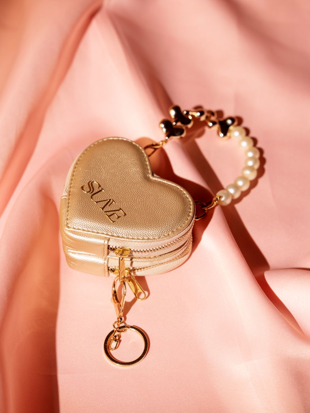 Gold Love Lock Mini Heart Bag
