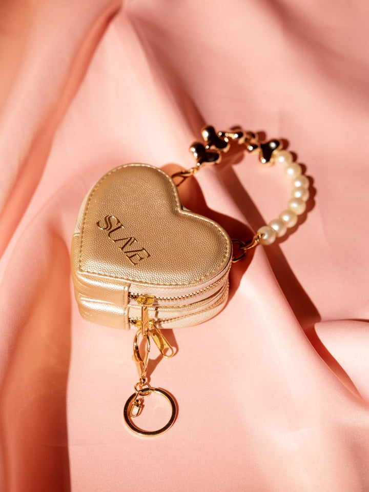 Gold Love Lock Mini Heart Bag