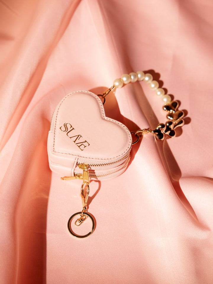 Blush Pink Love Lock Mini Heart Bag