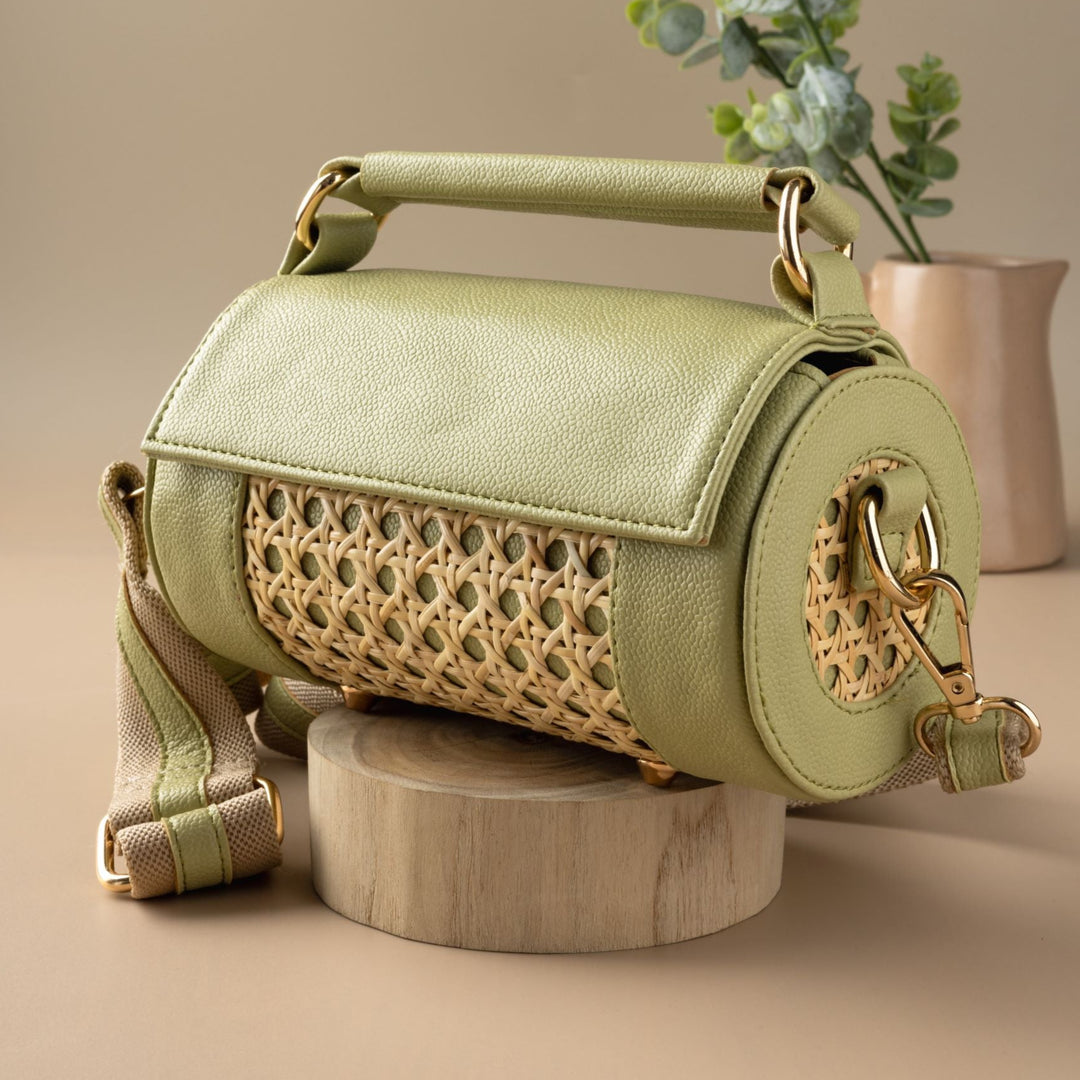 Sage Green Meadow Roller Clutch - Suave Bags