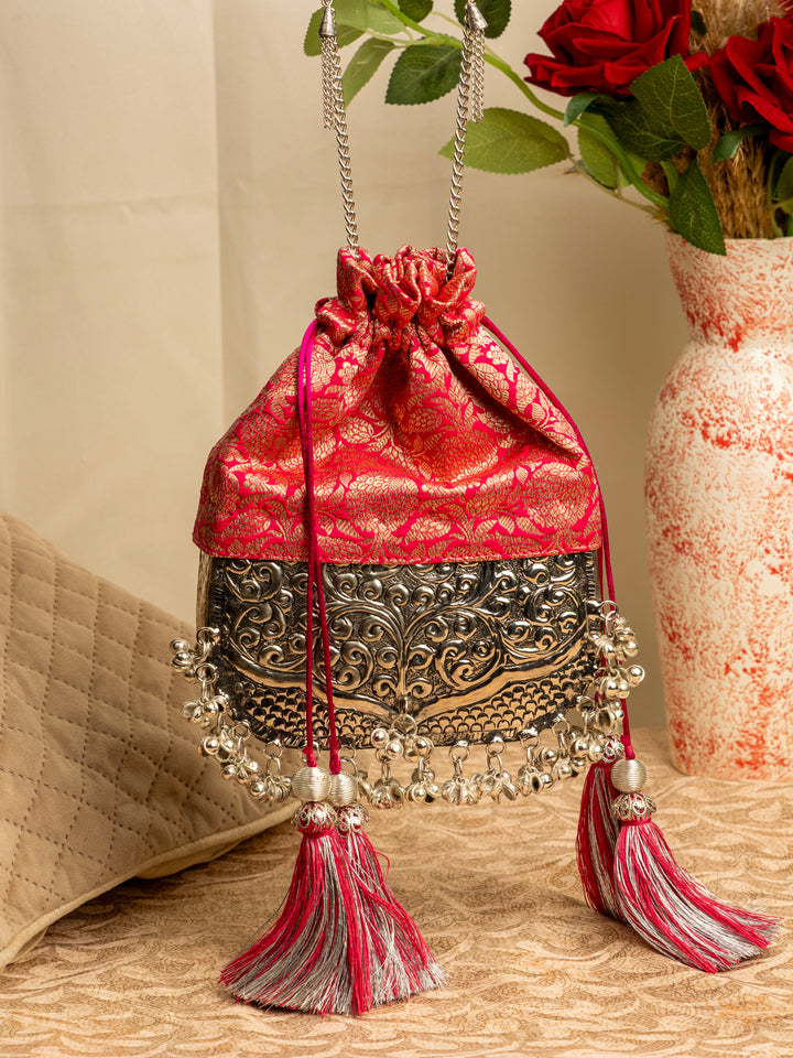 Pink Brocade Bliss Bag - Suave Bags