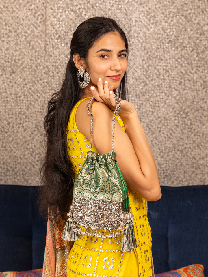 Green Brocade Bliss Bag