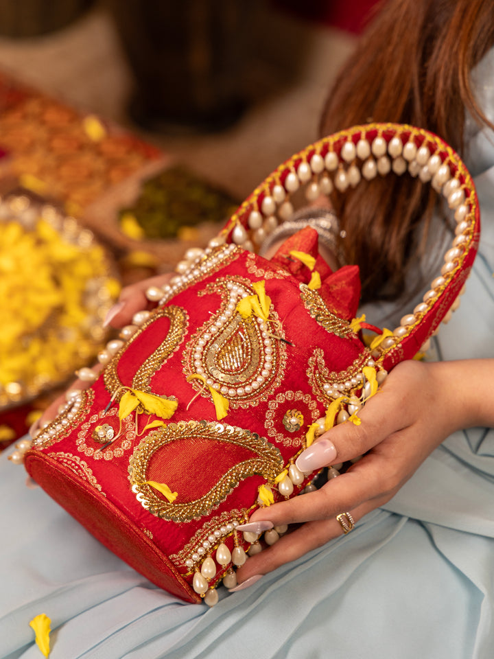 Mehraz Bucket Bag - Red - Suave Bags