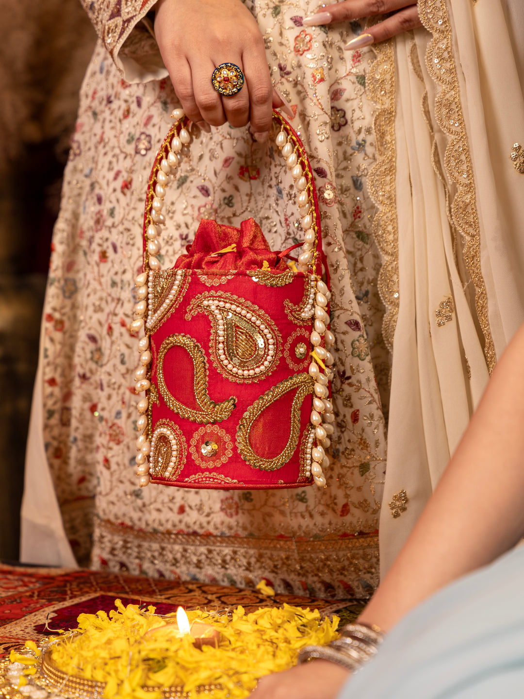 Mehraz Bucket Bag - Red - Suave Bags