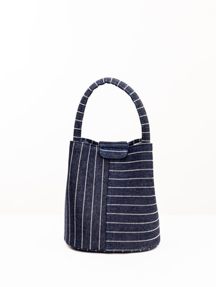 Navy Soho Denim Bucket Bag