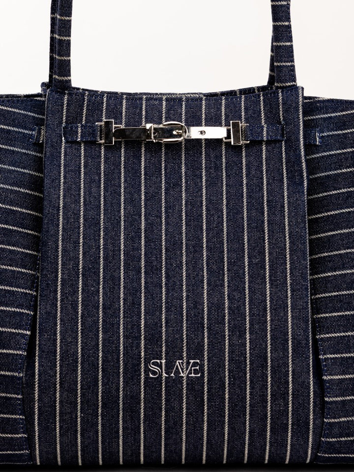 Navy Harper Denim Tote