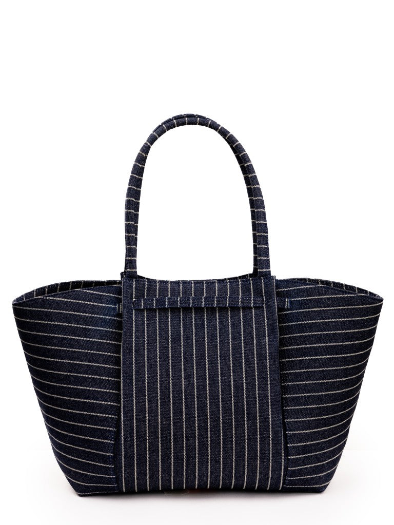 Navy Harper Denim Tote