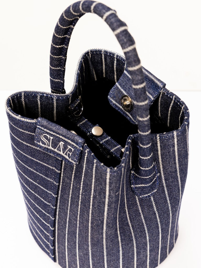 Navy Soho Denim Bucket Bag