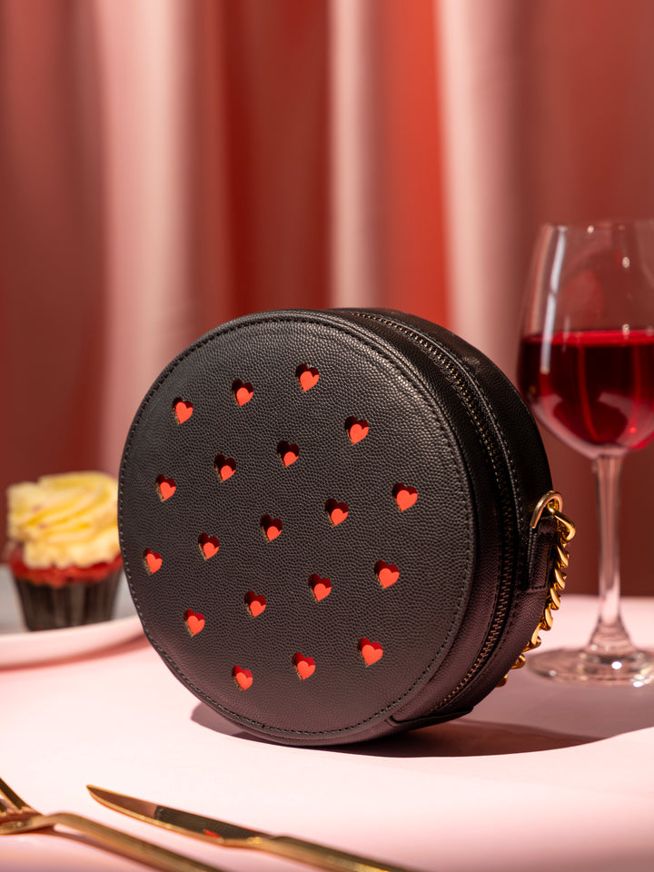 Black Love Pop Circle Sling Bag