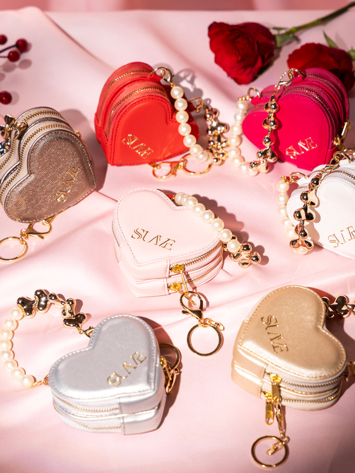 White Love Lock Mini Heart Bag