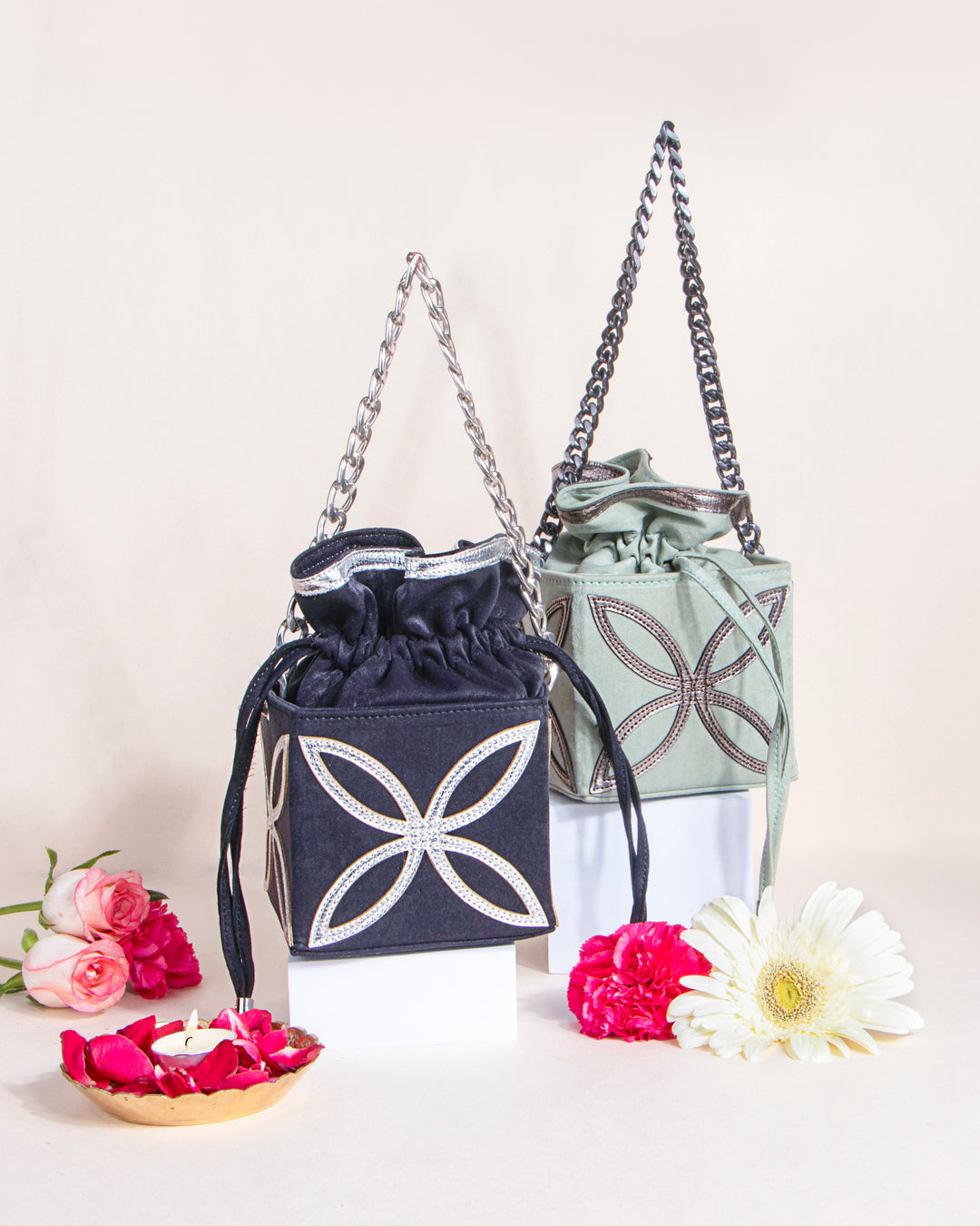 Black Kohinoor Potli Bag - Suave Bags