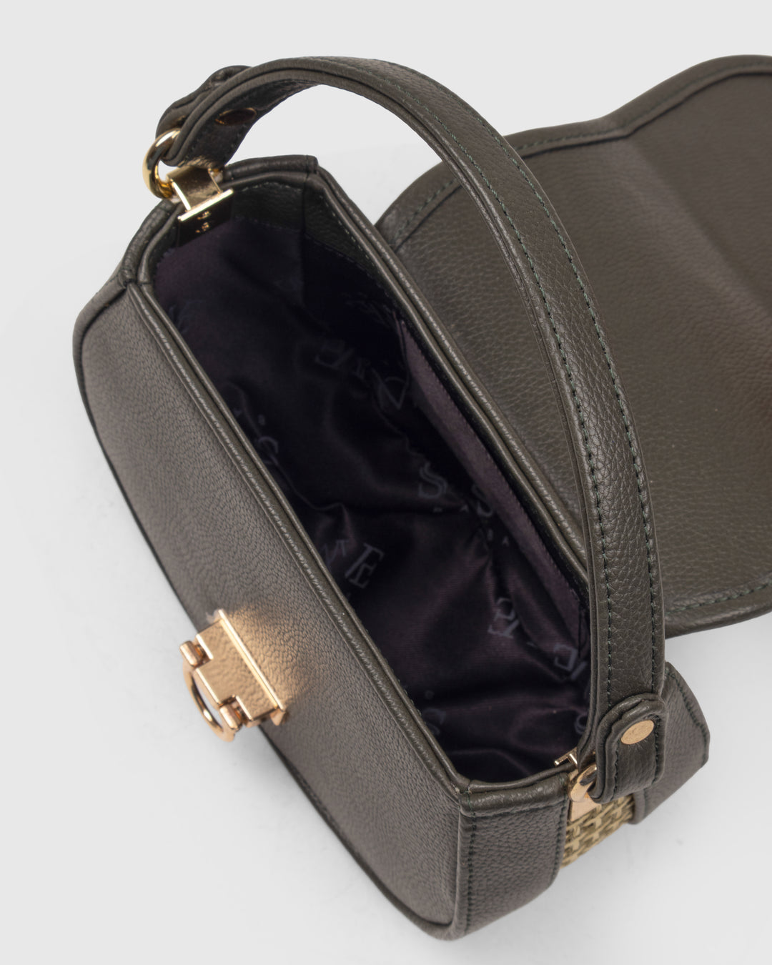 The Solara Satchel – Bamboo Cane & Vegan Leather Handbag (Olive Natural) - Suave Bags Default Title