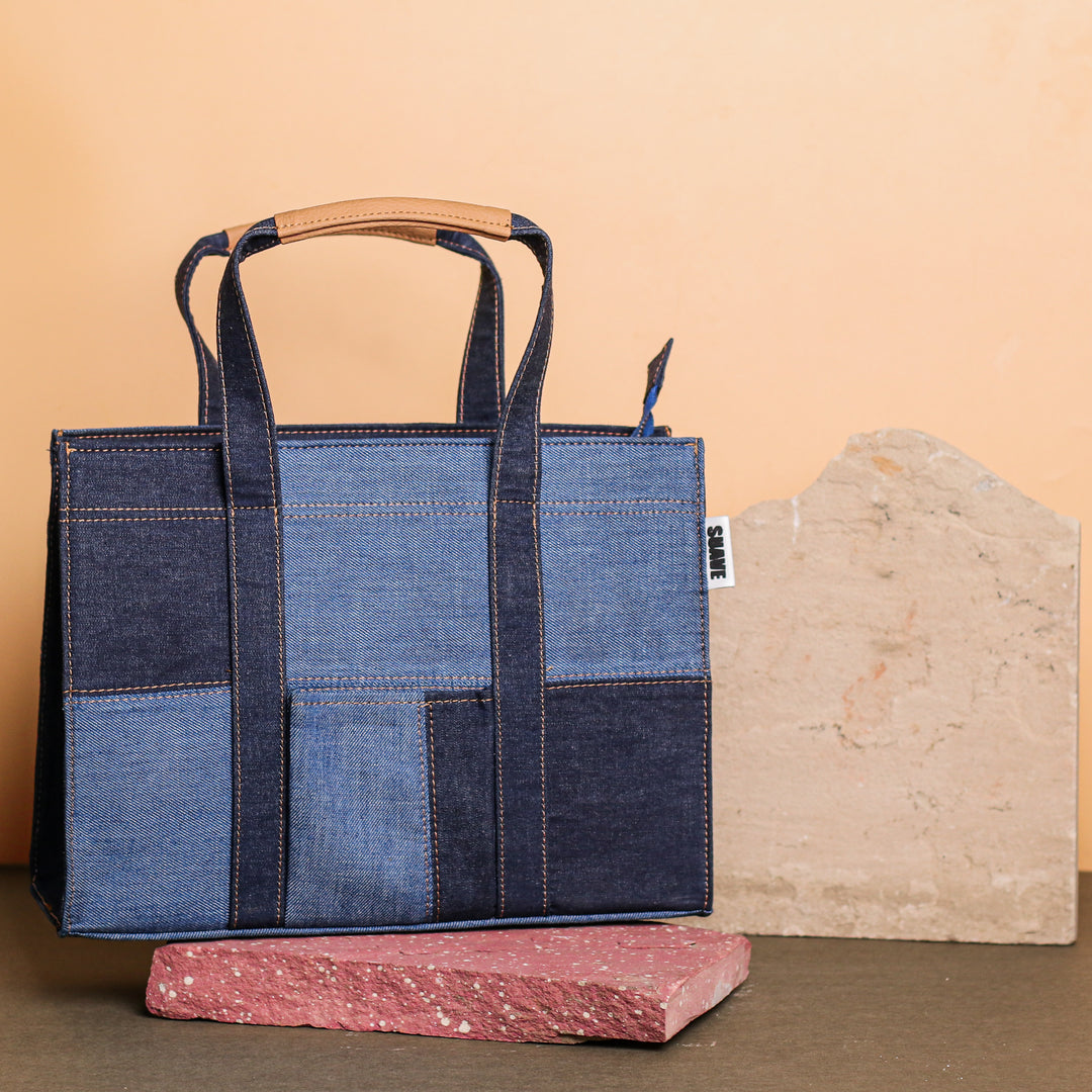 Denim Delight Tote Bag - Suave Bags