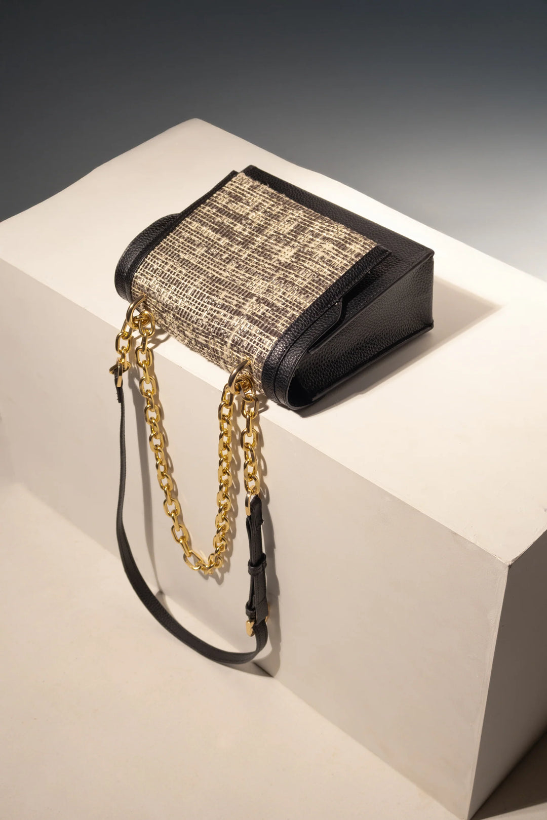 Tweed Lux Flap Bag - Suave Bags Mocha Brown