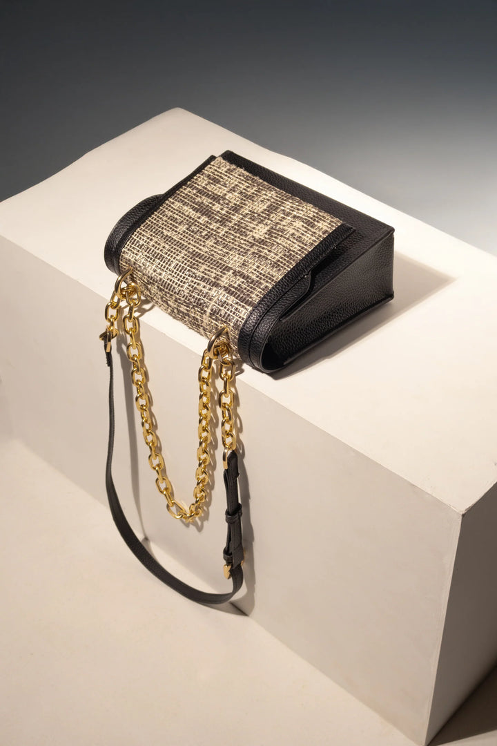 Tweed Lux Flap Bag - Suave Bags Mocha Brown