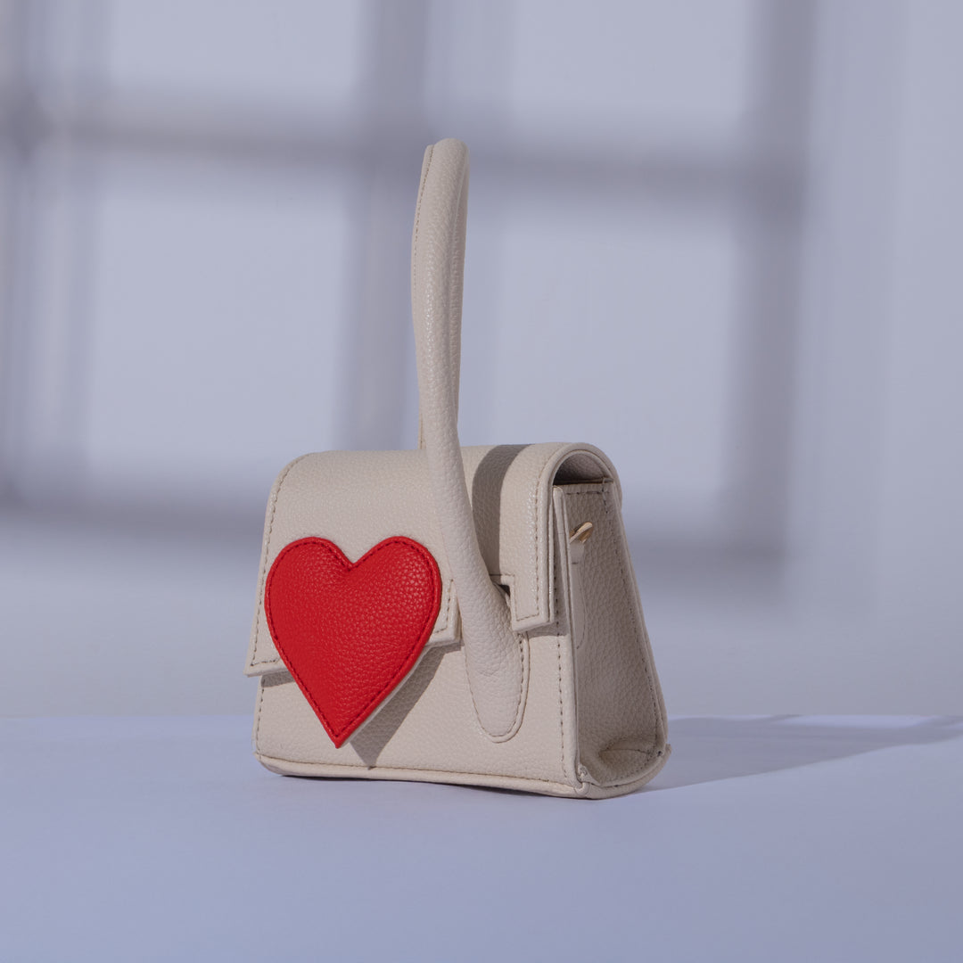 Off-White Heartbound Tote Mini - Suave Bags Off White