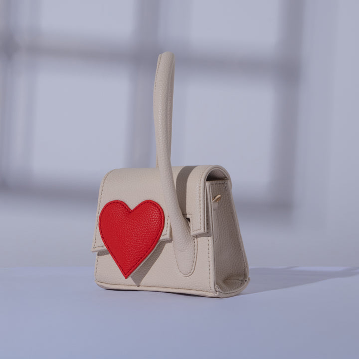 Off-White Heartbound Tote Mini - Suave Bags Off White