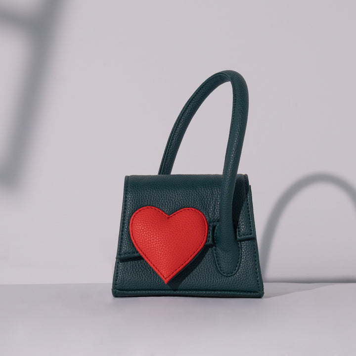 Emerald Green Heartbound Tote Mini - Suave Bags Emerald Green