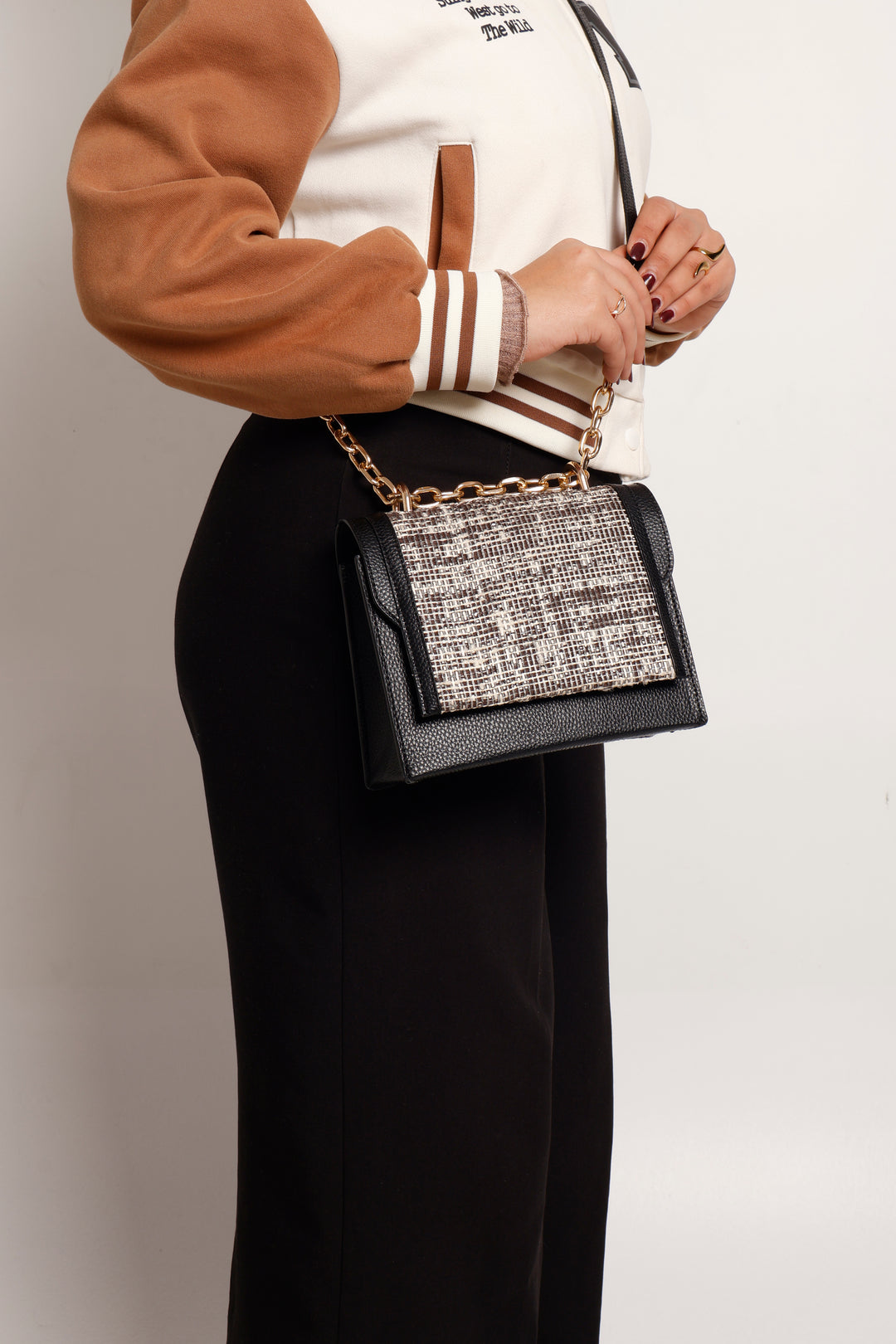 Tweed Lux Flap Bag - Suave Bags