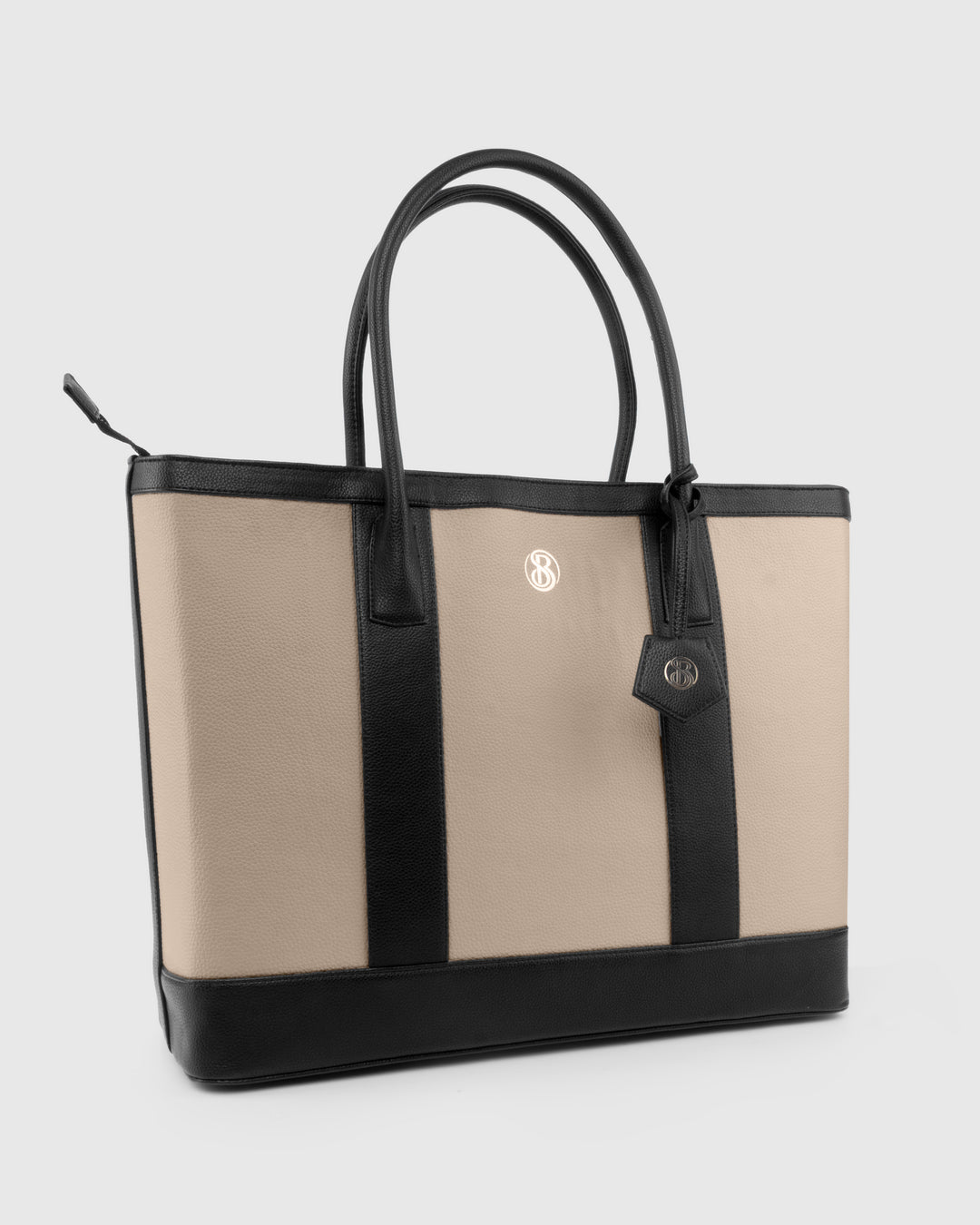 The Cambridge Classic Tote-Off white/ black combo