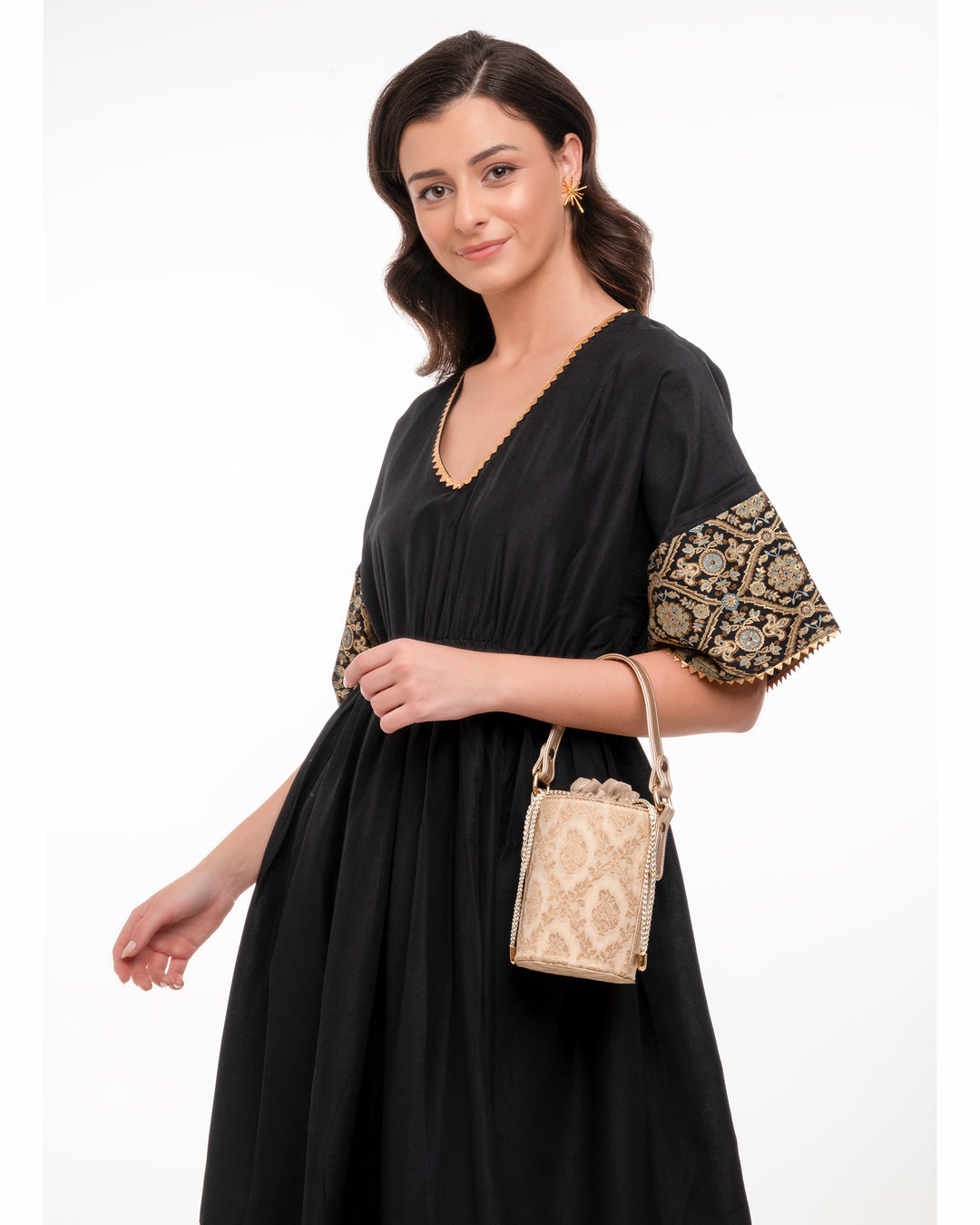 Anokhi Brocade Bucket Bag - Suave Bags