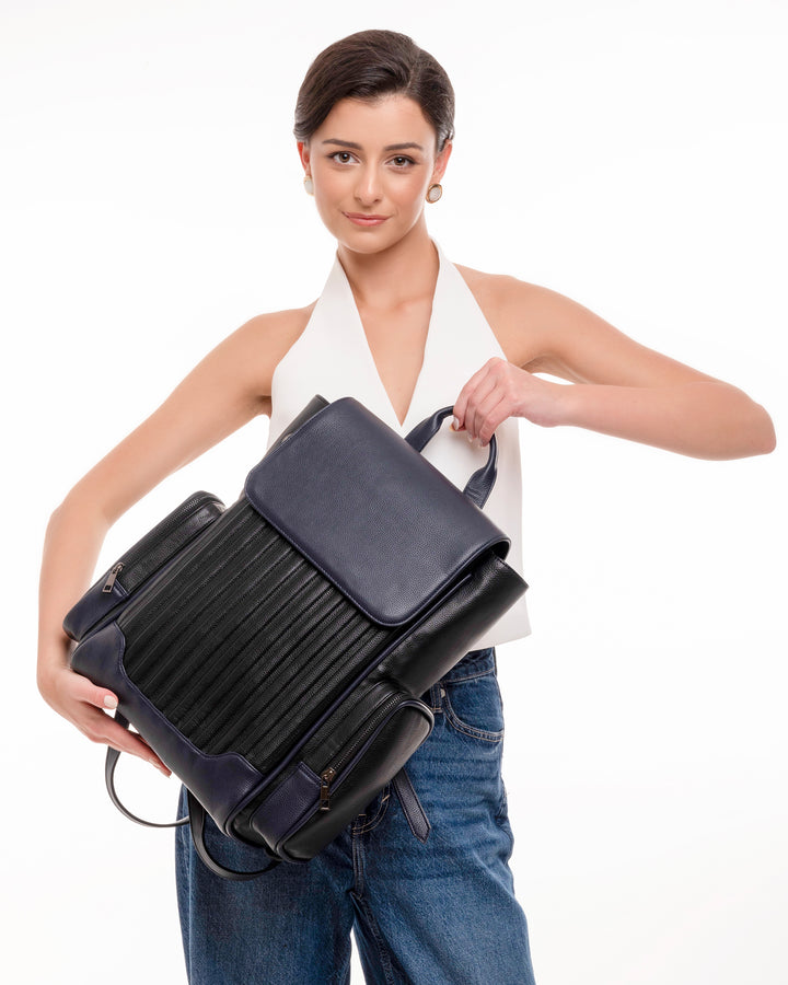 Black Mono Nomad Backpack - Suave Bags